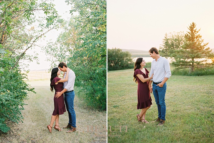 Weyburn engagement photographer newly engaged Sask wedding photographer Nickle Lake summer engagement session photo