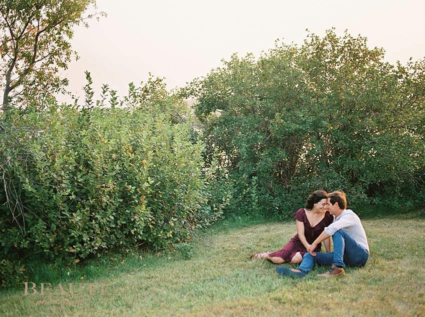 Weyburn engagement photographer newly engaged Sask wedding photographer Nickle Lake summer engagement photo