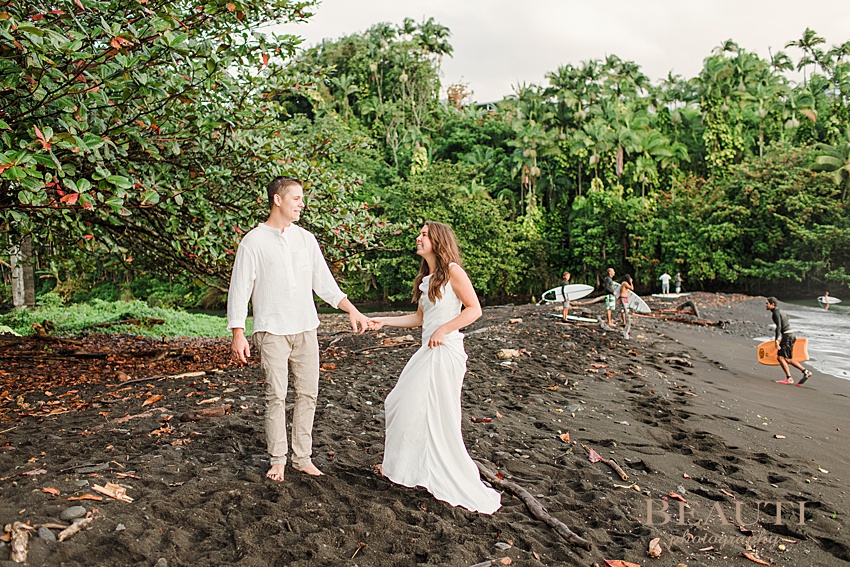 BEAUTI photography Big Island Hawaii pre-wedding photo shoot engagement surf beach photo