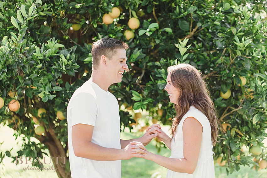 BEAUTI photography Big Island Hawaii lemon tree photo shoot engagement photo