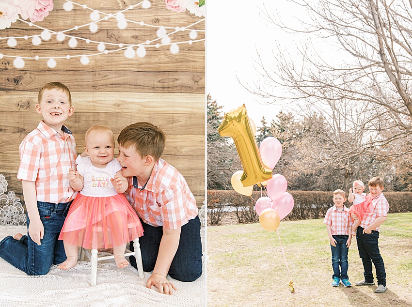 BEAUTI photography Saskatchewan family lifestyle photographer sibling portrait one year old baby