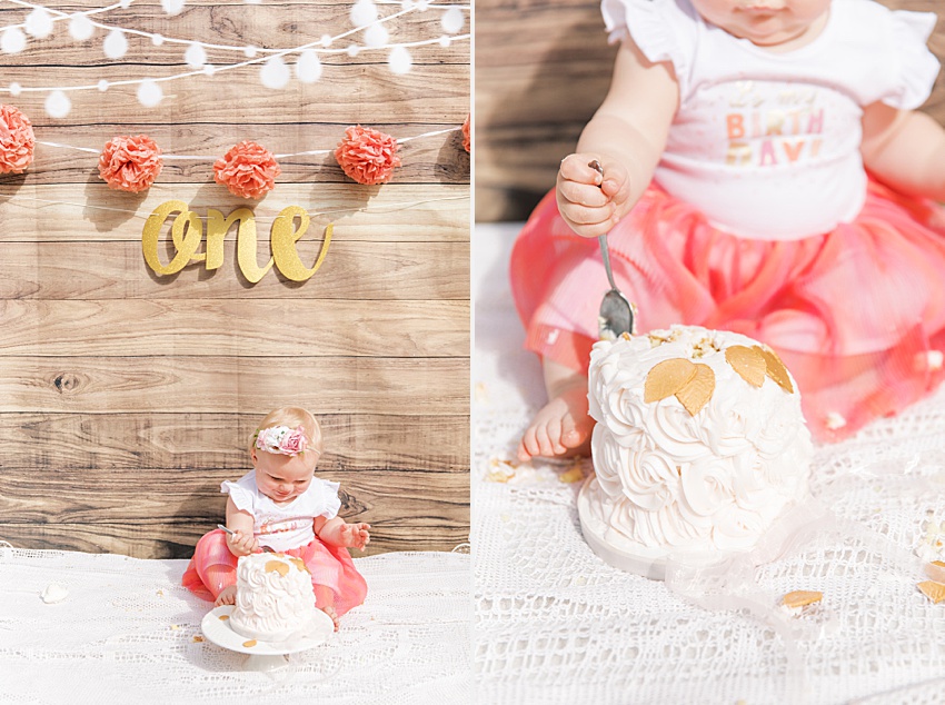 BEAUTI photography Saskatchewan family lifestyle photographer first birthday cake smash