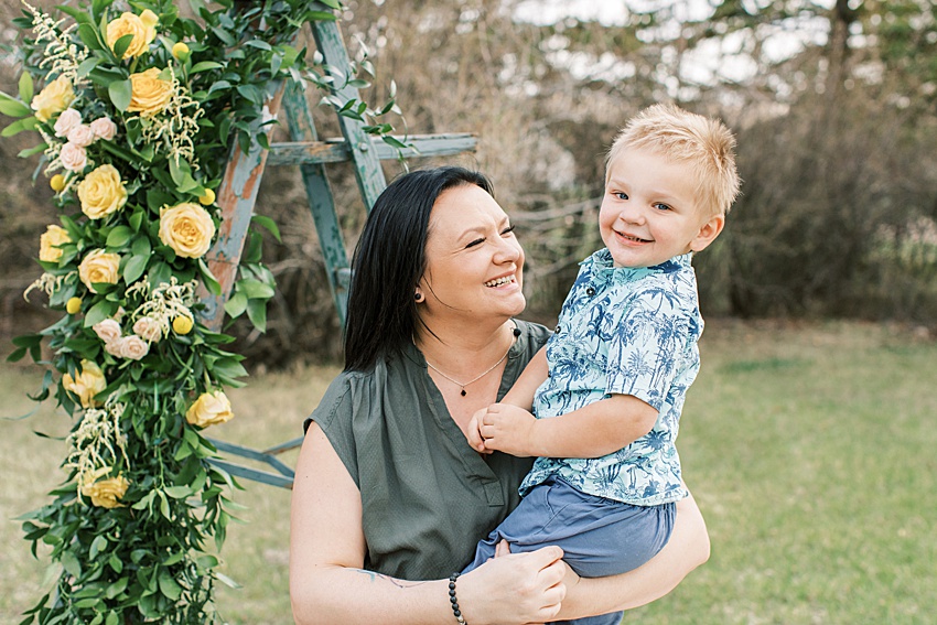 BEAUTI photography Weyburn Saskatchewan photographer Brady's House of Flowers A Mother's Love portraits mother and son