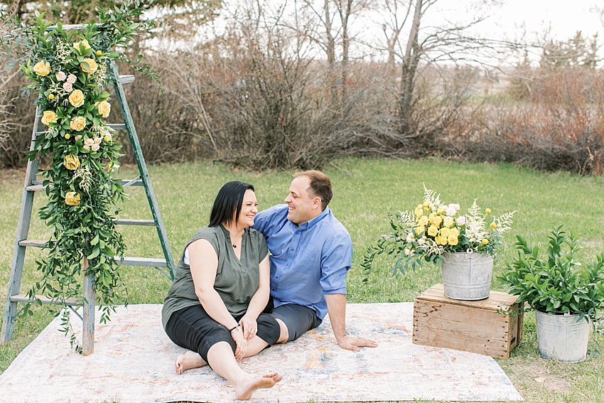 BEAUTI photography Weyburn Saskatchewan photographer Brady's House of Flowers couple portrait