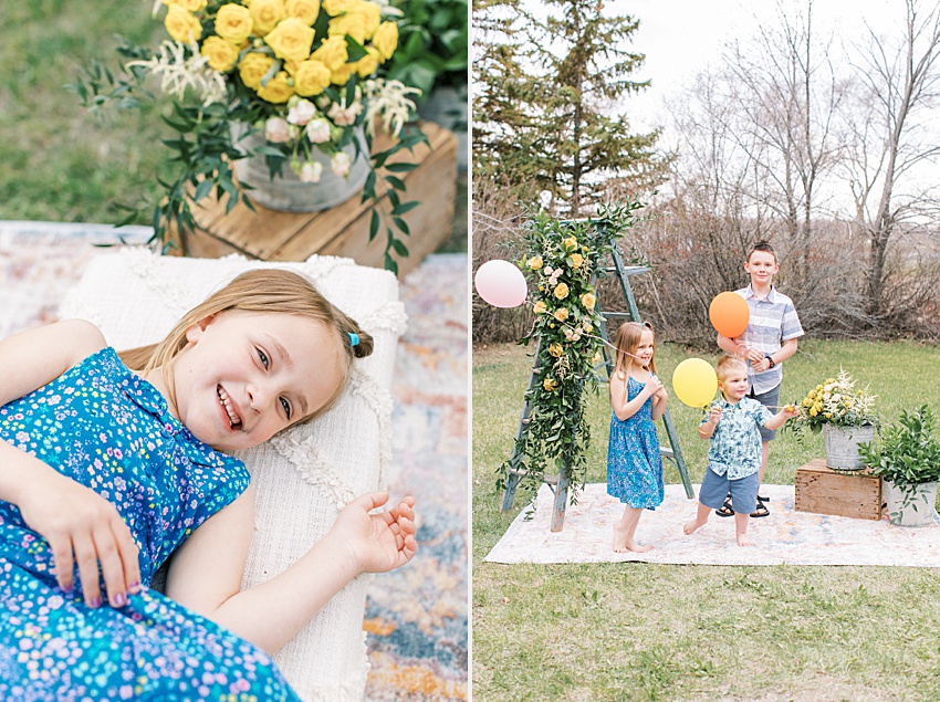 BEAUTI photography Weyburn Saskatchewan photographer Brady's House of Flowers sibling photos