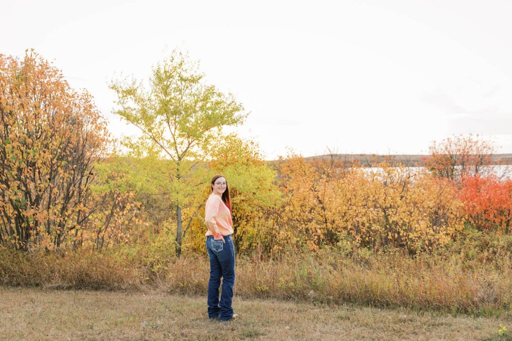 Jenelle Quigley Photography Weyburn lifestyle photographer WCS Grad Class of 2024 Nickle Lake fall grad casuals