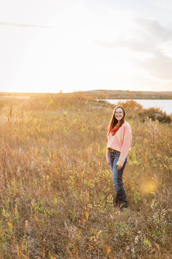 Jenelle Quigley Photography Weyburn lifestyle photographer WCS Grad Class of 2024 Nickle Lake fall grad casuals sunset