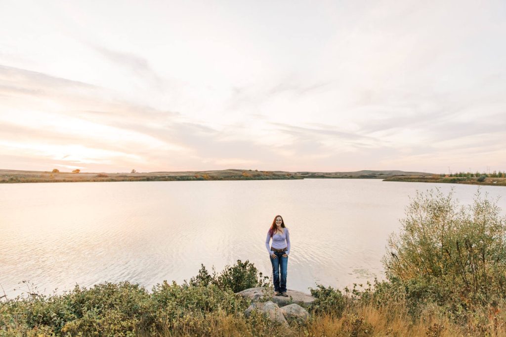 Jenelle Quigley Photography Weyburn lifestyle photographer WCS Grad Class of 2024 Nickle Lake fall grad casuals sunset