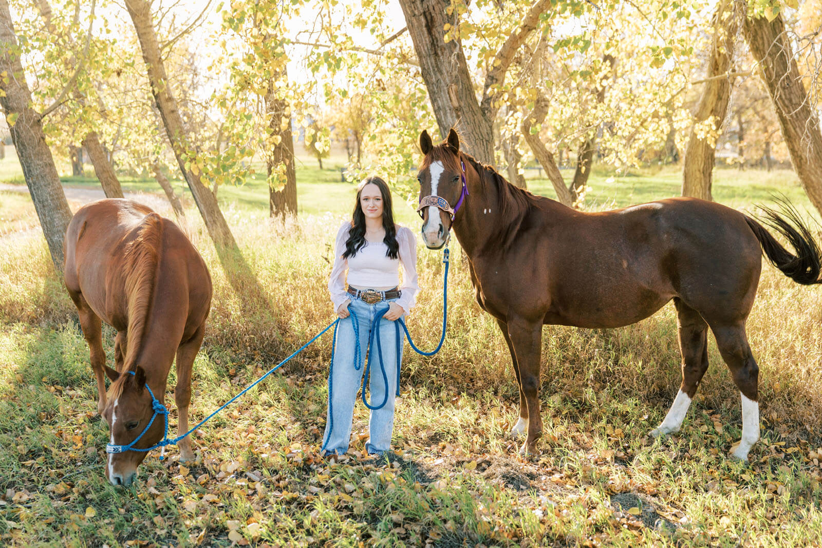 Jenelle Quigley Photography Saskatchewan lifestyle photographer fall grad casuals in Radville class of 2024 western theme rodeo horses