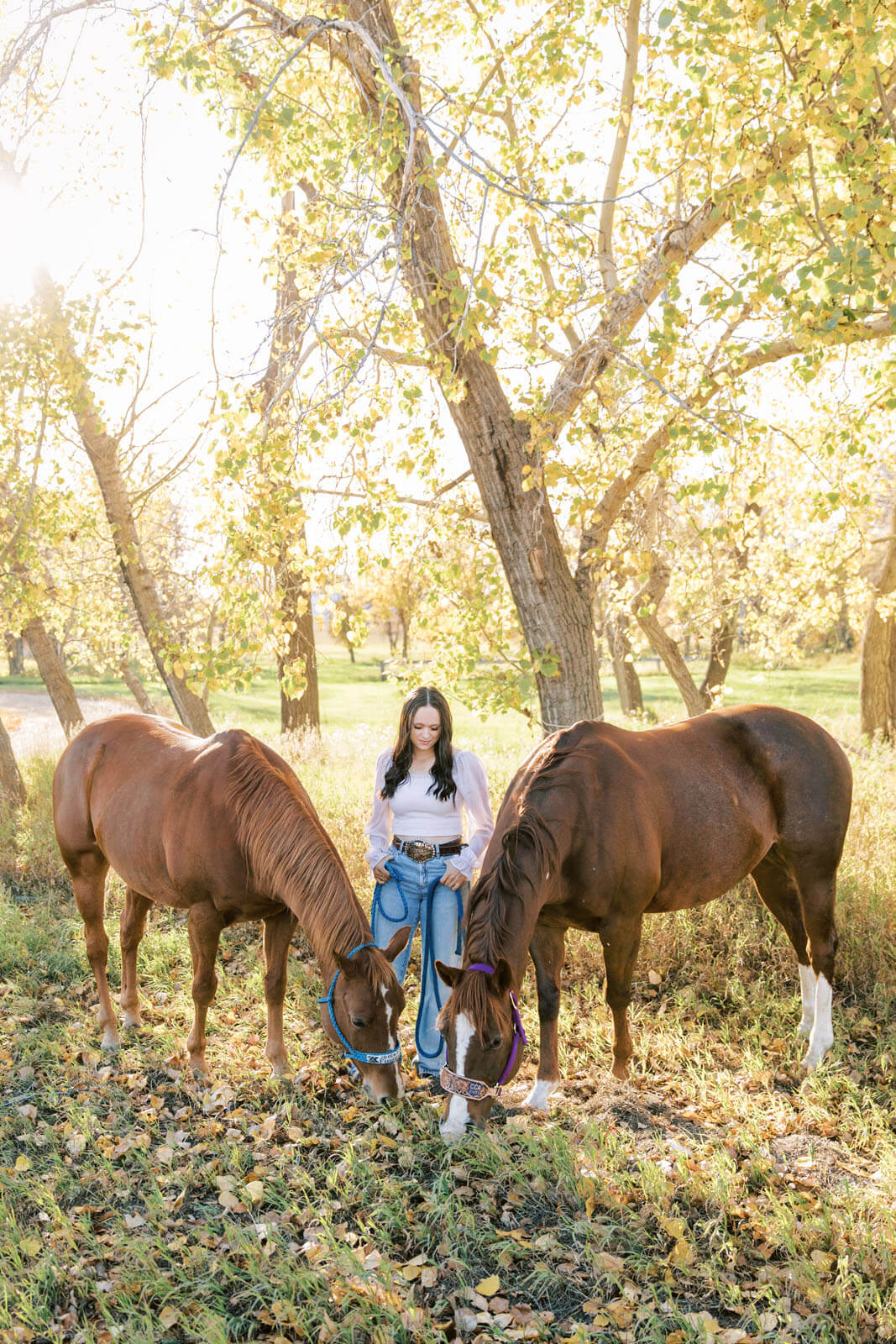 Jenelle Quigley Photography Saskatchewan lifestyle photographer fall grad casuals in Radville class of 2024 western theme rodeo horses
