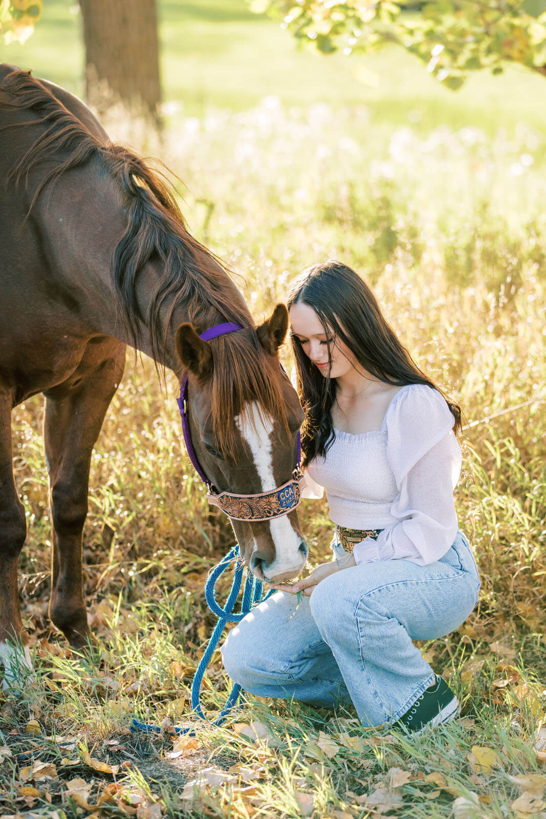 Jenelle Quigley Photography Saskatchewan lifestyle photographer fall grad casuals in Radville class of 2024 western theme rodeo horses