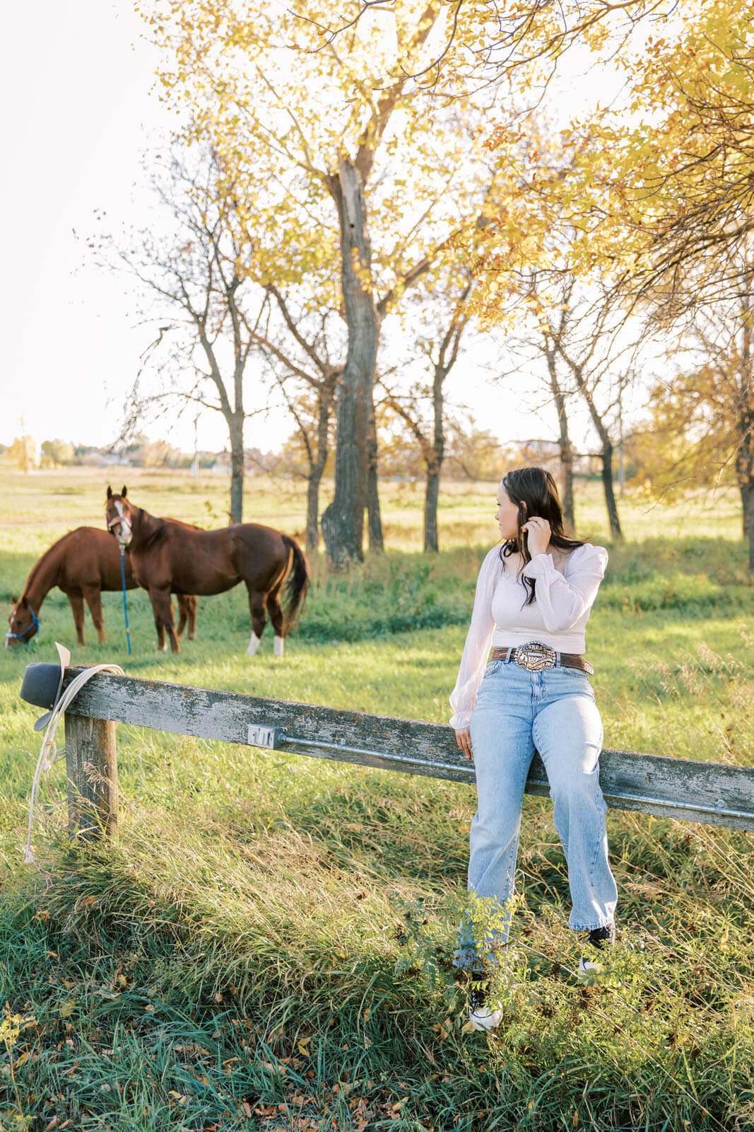 Jenelle Quigley Photography Saskatchewan lifestyle photographer fall sunset class of 2024 western theme rodeo horses