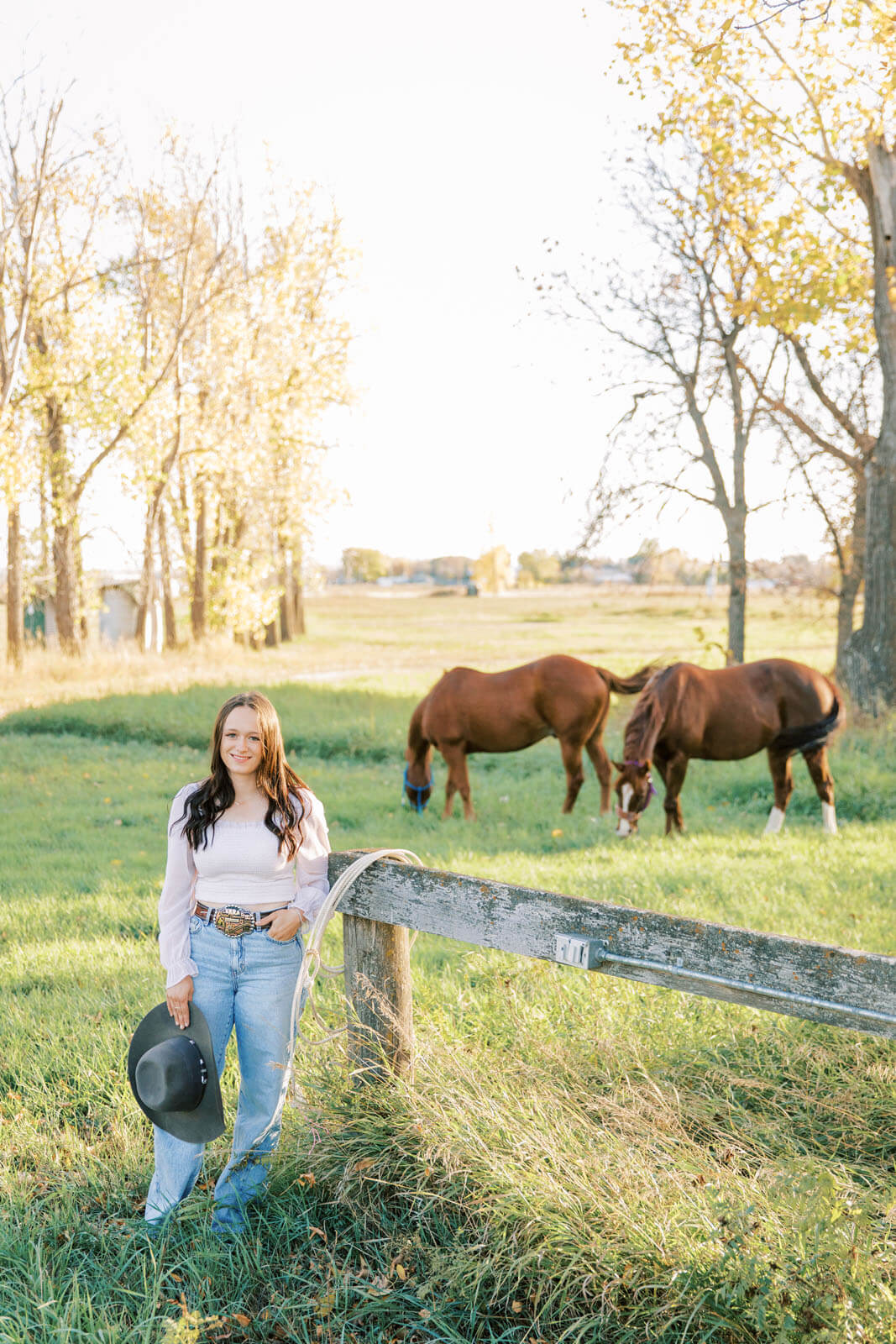 Jenelle Quigley Photography Saskatchewan lifestyle photographer fall sunset class of 2024 western theme rodeo horses