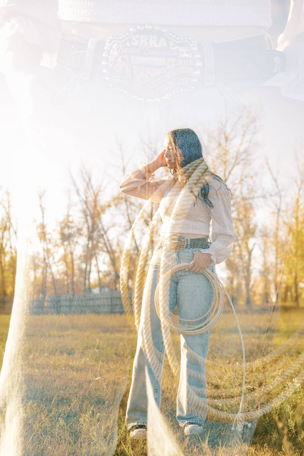 Jenelle Quigley Photography Saskatchewan lifestyle photographer fall sunset class of 2024 western double exposure
