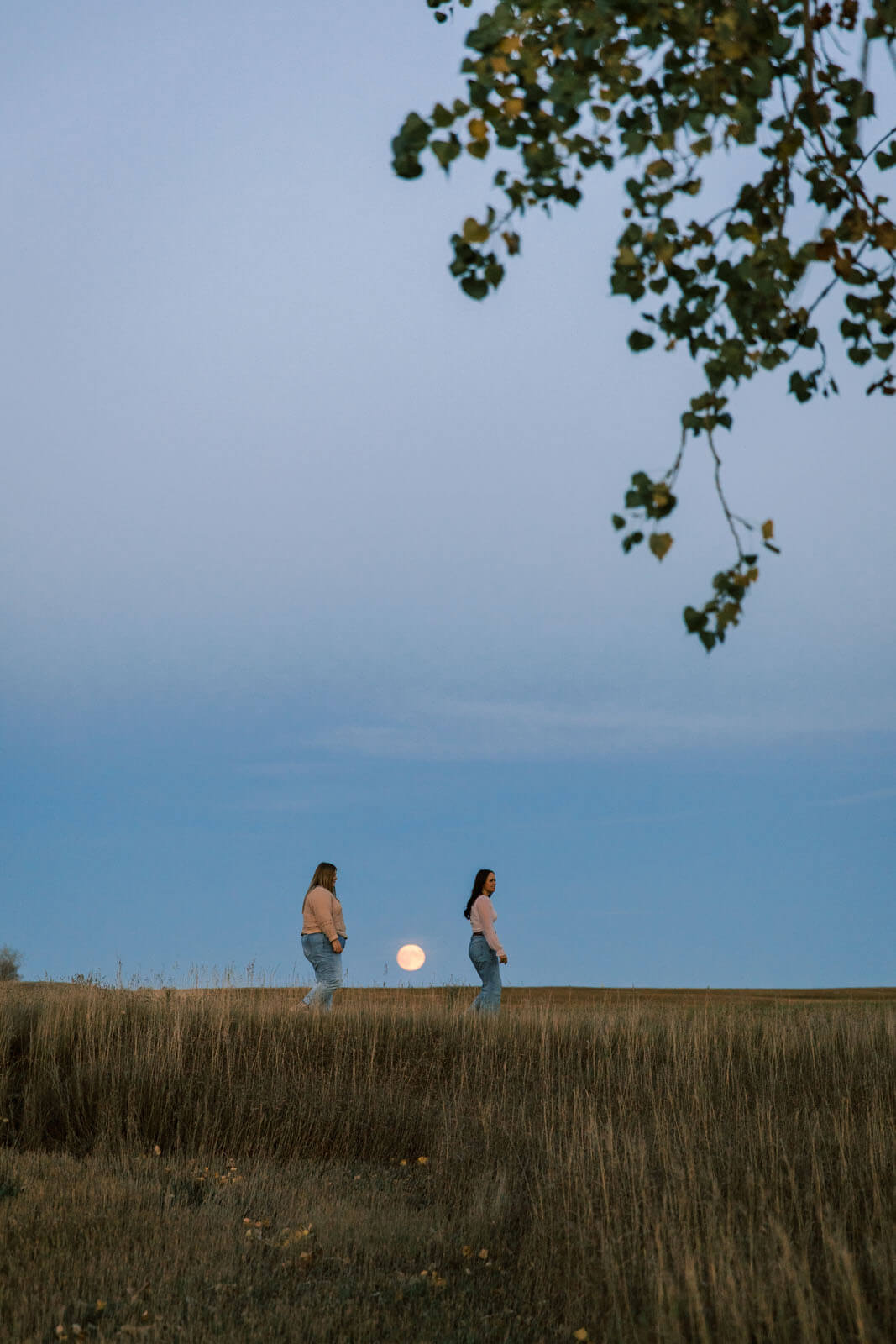 Jenelle Quigley Saskatchewan lifestyle photographer Radville high school best friends grad casuals moon rise