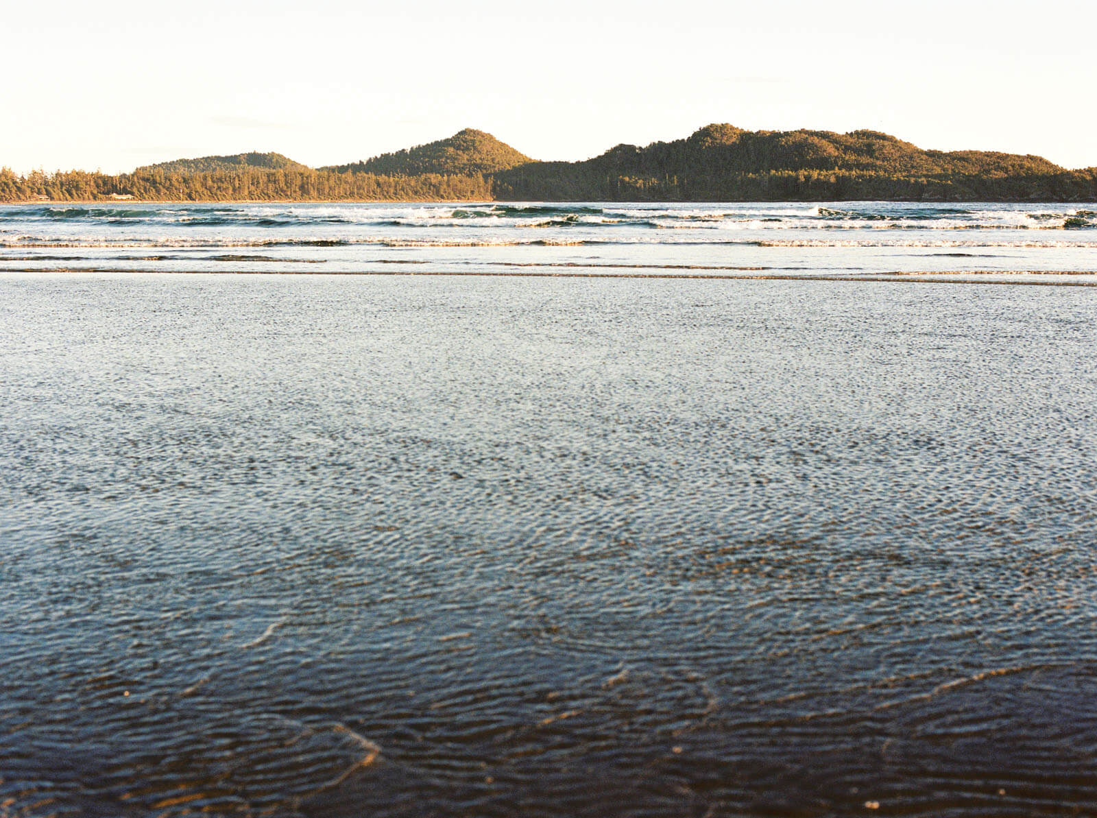 Jenelle Quigley Photography Vancouver Island travel photographer Chesterman Beach sunset Tofino on film surfers
