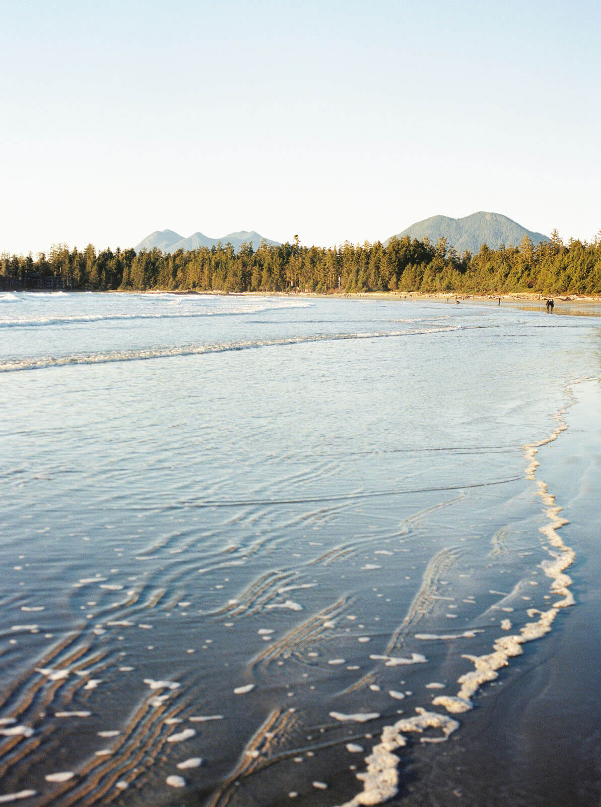 Jenelle Quigley Photography Vancouver Island travel photographer Chesterman Beach sunset Tofino on film surfers