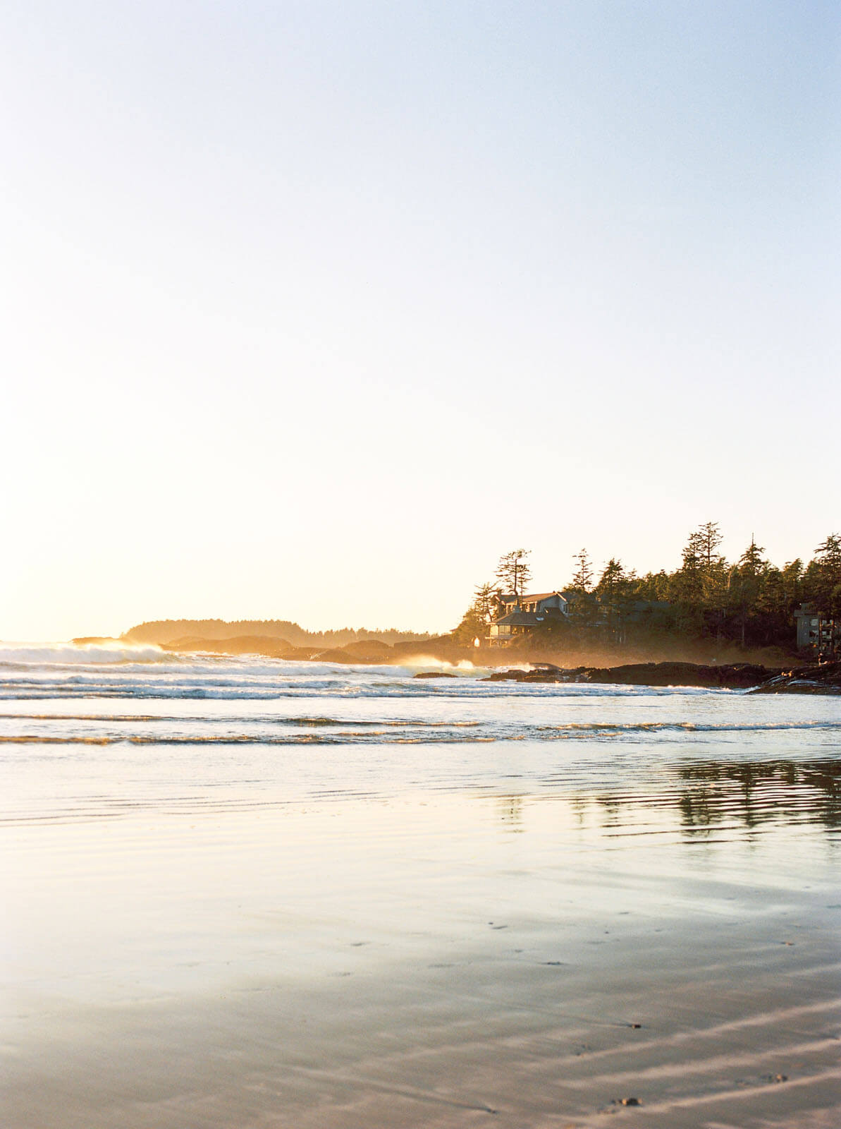 Jenelle Quigley Photography Vancouver Island travel photographer Chesterman Beach sunset Tofino on film