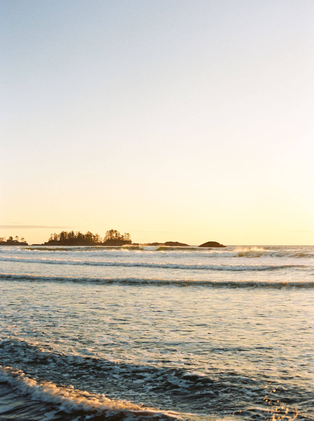 Jenelle Quigley Photography Vancouver Island travel photographer Chesterman Beach sunset Tofino on film