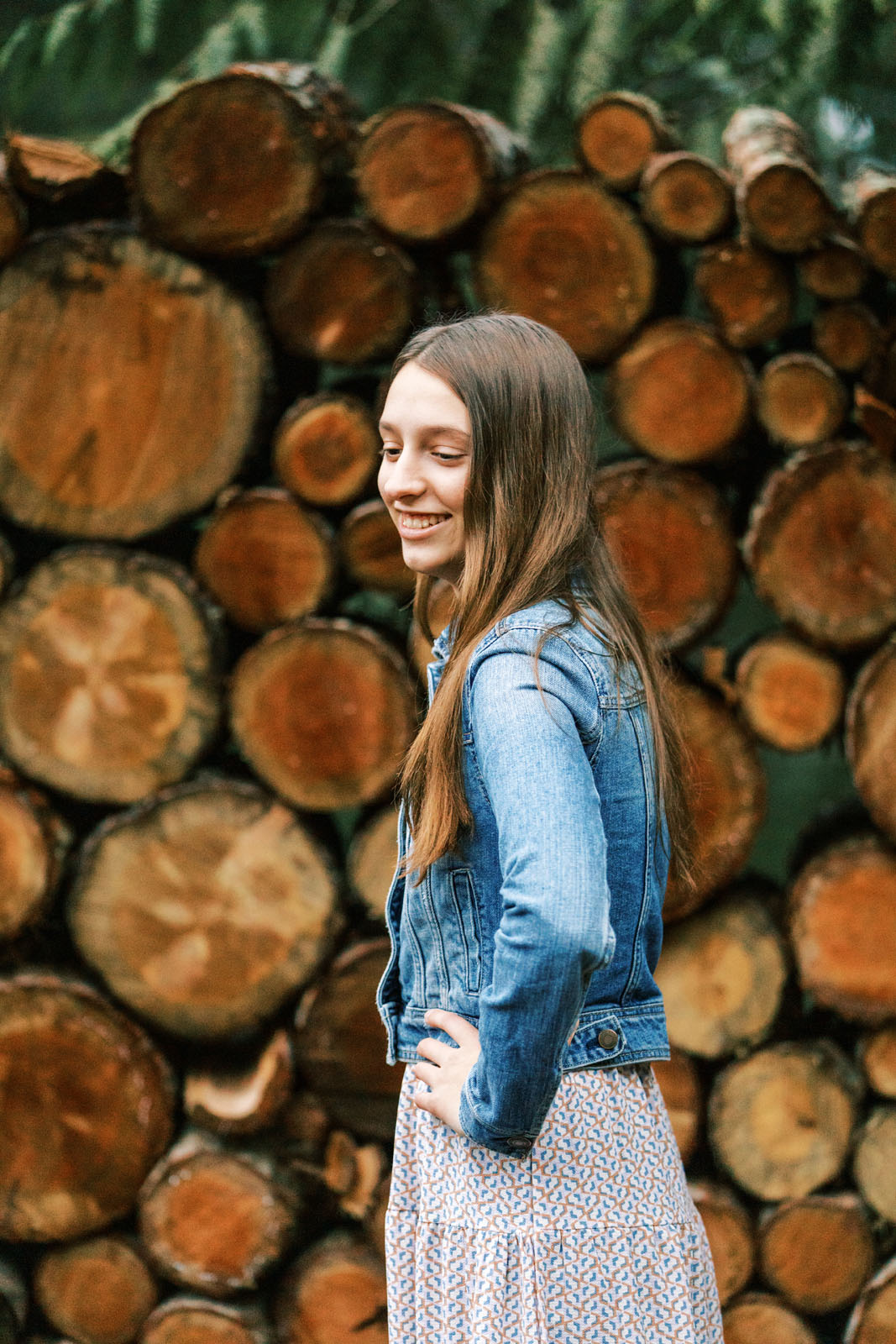 Jenelle Quigley Photography British Columbia lifestyle photographer high school portraits wood pile