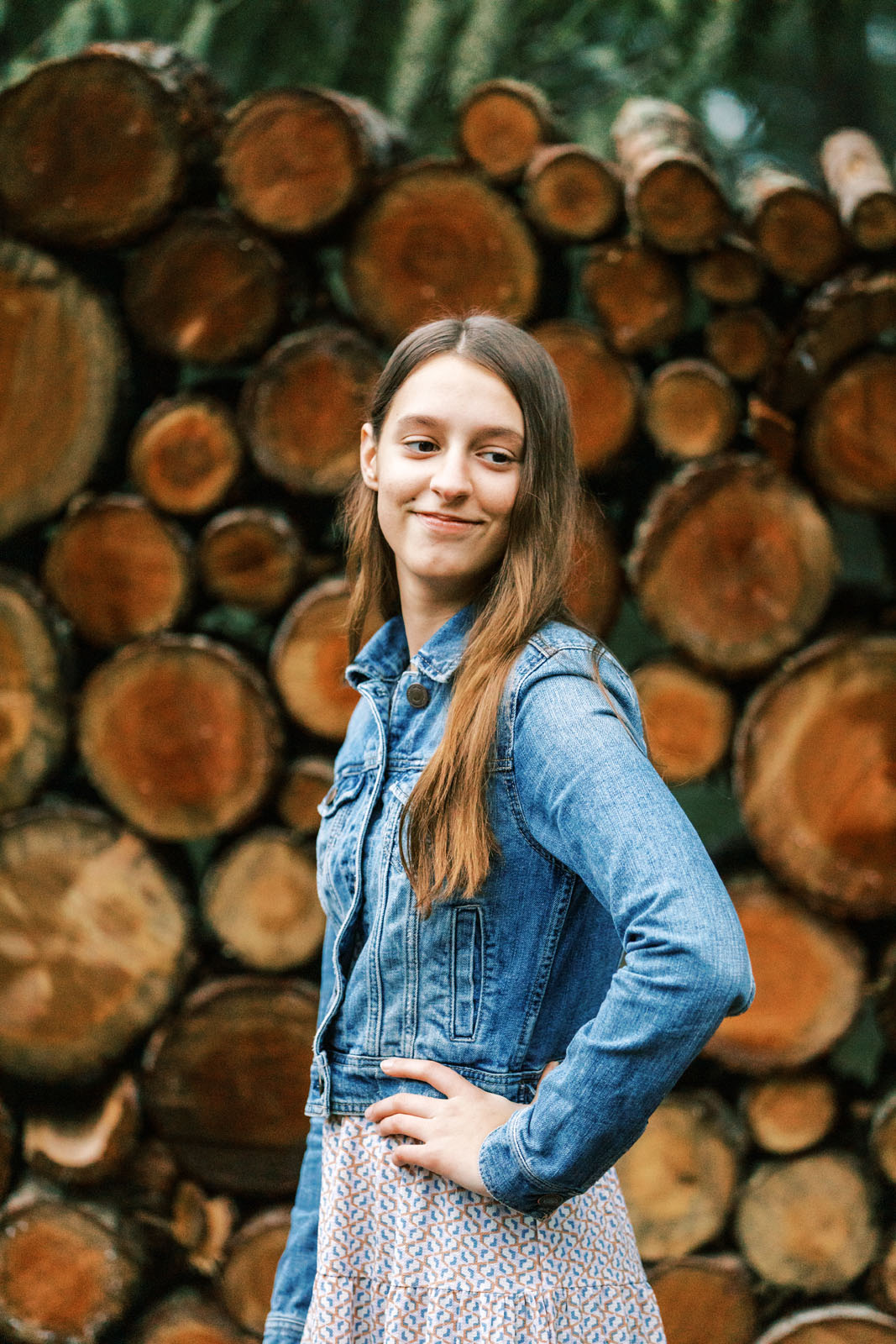 Jenelle Quigley Photography British Columbia lifestyle photographer high school portraits wood pile